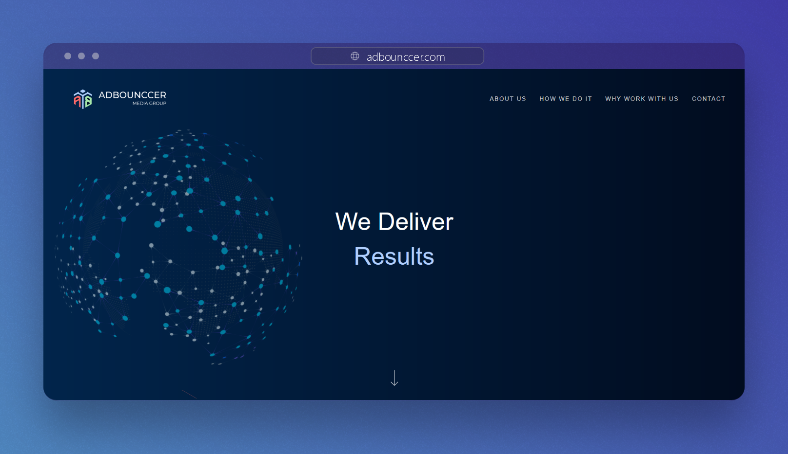 Screenshot of adbounccer website - Developed by Rahul Katari